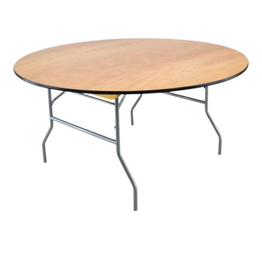 60'' Round Wood Folding Table